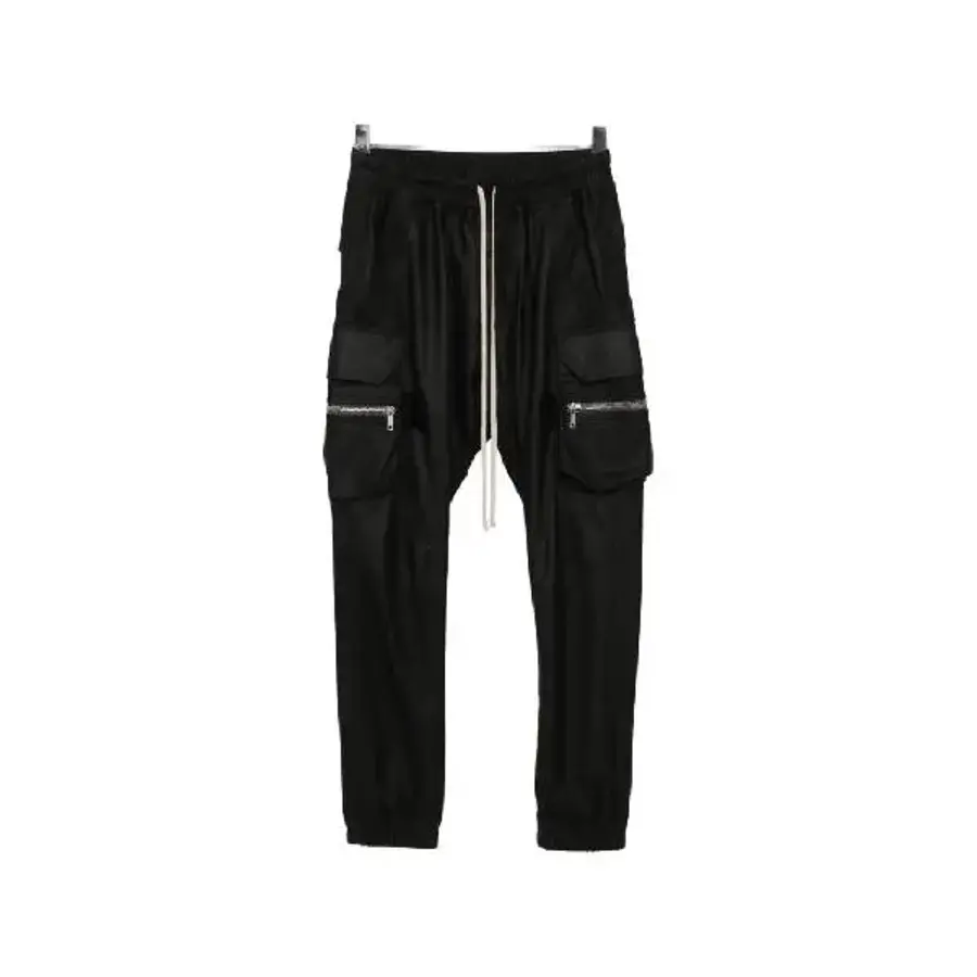 릭오웬스 Mastodon Megacargo Leather trousers RU01F2396LBF T_이미지