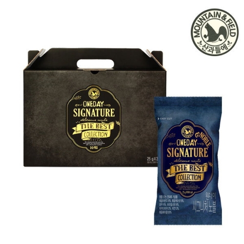 프리미엄 한줌견과 원데이 시그니처 노블 선물세트 25g 30개입