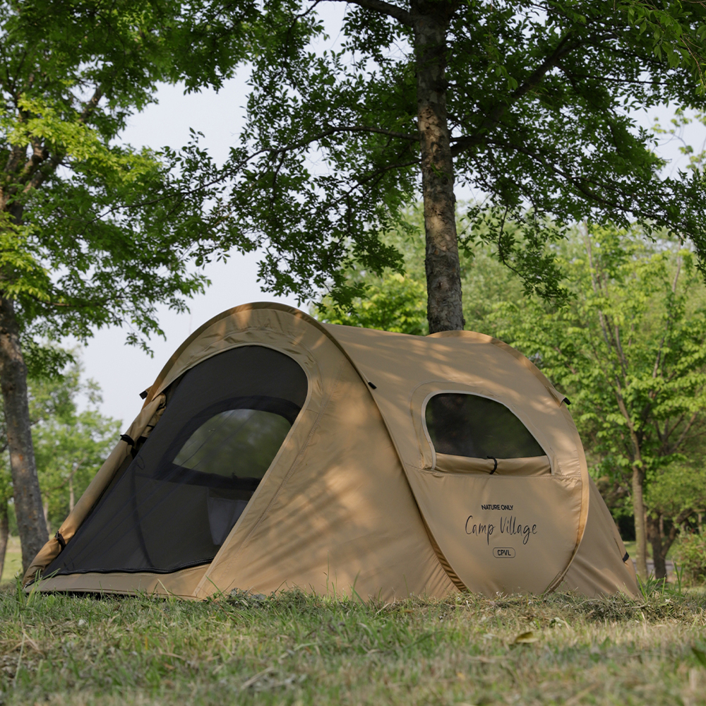 캠프빌리지 터치 열차단 팝업텐트 S (베이지)