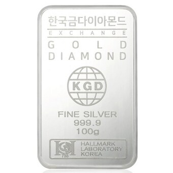 한국금다이아몬드 투자용 실버바 100g