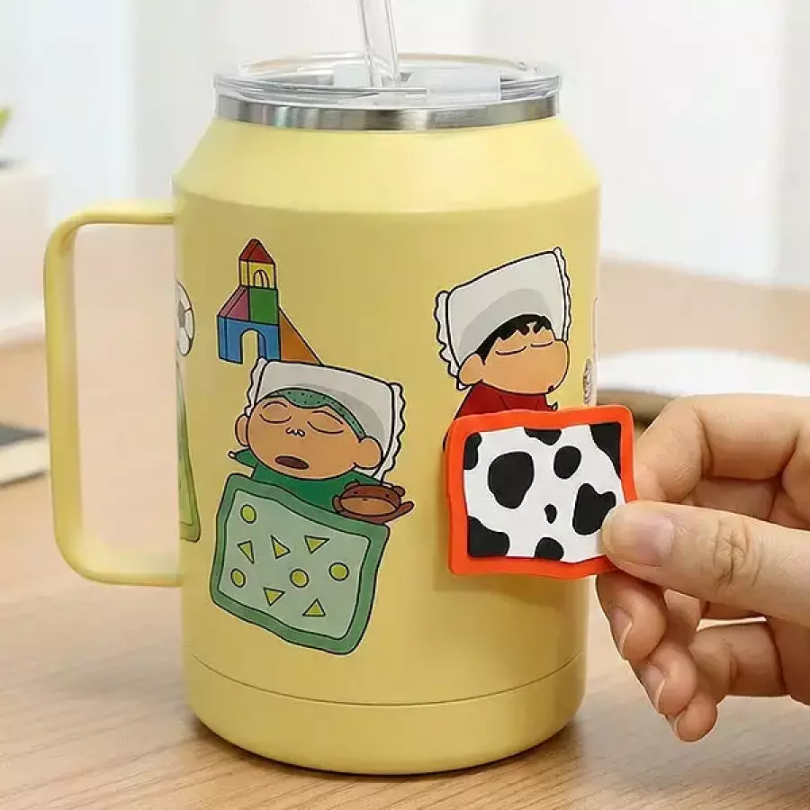 짱구는 못말려 데코 마그넷 & 자이언트 스텐머그 짱구와 친구들 950ml