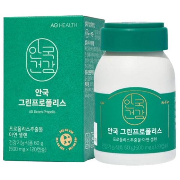  안국건강 그린프로폴리스 500mg 120캡슐 [6개]