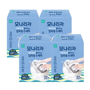 모나리자 하루 한 장 뽑아쓰는 일회용 수세미 32매 (4개(128매))