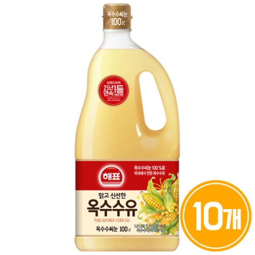 해표 옥수수유 1.8L (10개)_이미지