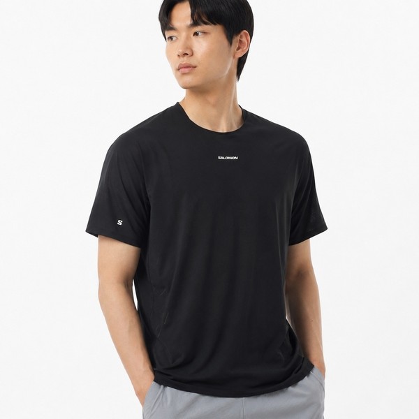 살로몬 센스 에어로 그래픽 반팔 티셔츠 남성 러닝 운동복 LC2699800