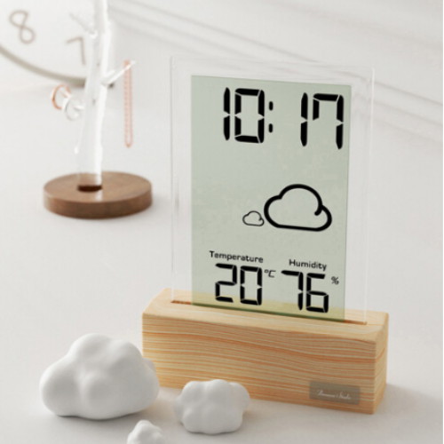 바나나공방 바나나 실내 날씨 디지털시계_이미지