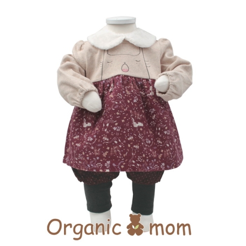 오가닉맘 Organic Mom  Cat Girls Long Sleeve Top & Pants  MBF6ES07_이미지