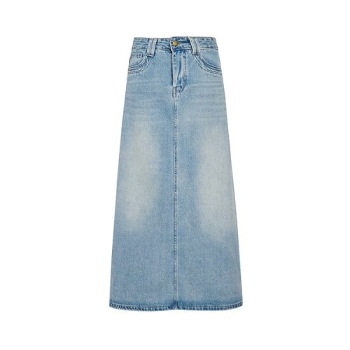 바바패션 JJ지고트 백 포인트 맥시 데님 롱스커트 GS3N8SK331