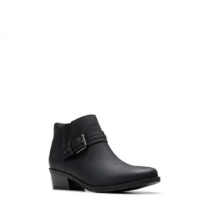 클락스 우먼 Danyelle Wish 앵클 부티 와이드 Width Available 블랙 Oily 레더 10941436_이미지