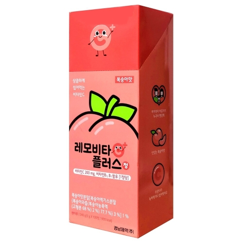 경남제약 레모비타플러스정 복숭아맛 120정_이미지