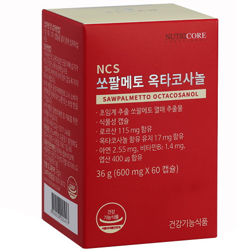 뉴트리코어 NCS 쏘팔메토 옥타코사놀 60캡슐 (6개)_이미지