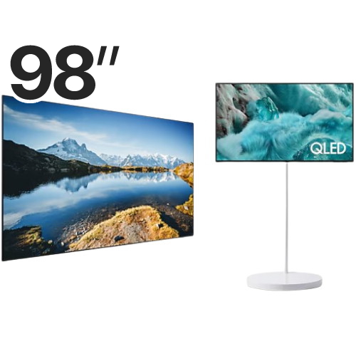 삼성전자 Crystal UHD KU98UD9000FXKR + KQ55QF7AAFXKR 무빙스타일 (벽걸이, TV+TV)