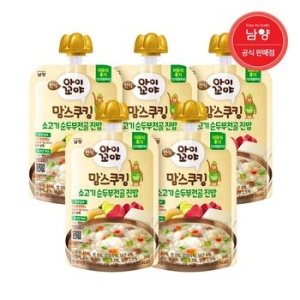 남양유업 맘스쿠킹 소고기 순두부전골 진밥 100g (5개)