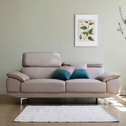 베스트리빙 토프 베이직 가죽 소파 3인용 (스툴별도)