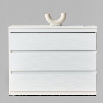 플레인홈 필리 화이트 모던 <b>3단</b> <b>서랍장</b> 750