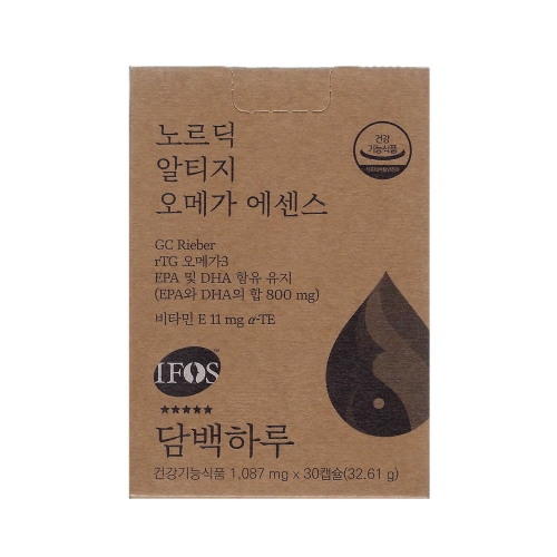 담백하루 담백하루 노르딕 알티지 오메가3 에센스 1090mg 30캡슐 (2개)_이미지