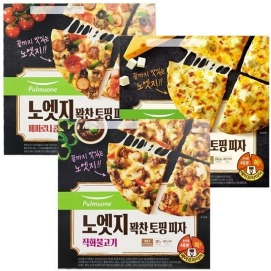 풀무원 노엣지 꽉찬 토핑 피자 4종 골라담기이미지입니다. 누르면 해당 게시물로 새창이동합니다.