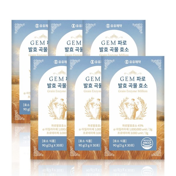 유유제약 GEM 파로효소 30포 (6개)