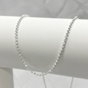 메종드쉬 925 실버 은 목걸이 커팅 볼 체인 M-APN001_이미지