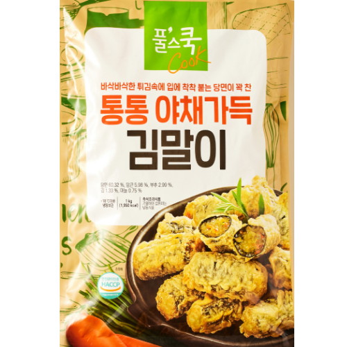 풀무원푸드머스 풀스쿡 통통 야채가득 김말이 1kg (2개)_이미지