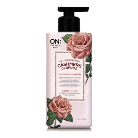 LG생활건강 온더바디 캐시미어 퍼퓸 스위트러브 바디로션 400ml (3개)