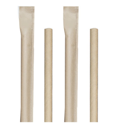 개별포장 냅킨코리아 종이빨대 크라프트 21cm (500개)_이미지