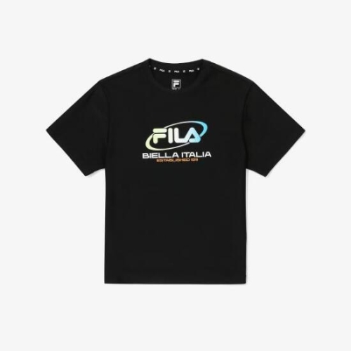 휠라 키즈 아쿠아 라이프스타일 티셔츠 FK2RTG2A04X_BLK_이미지