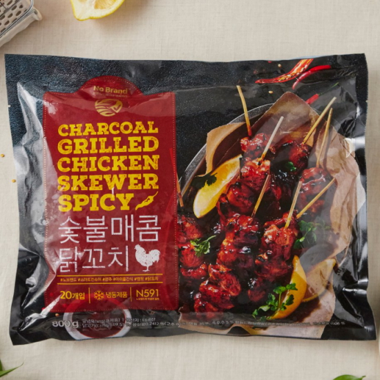 이마트 노브랜드 숯불 매콤 닭꼬치 800g (5개)_이미지