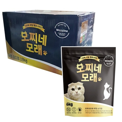 코리아독스 모찌네 모래 소디엄 벤토나이트 6kg (3개)_이미지