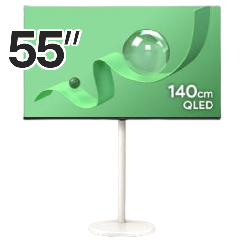 더함 우버 AMG 스마트 55 QLED 120HZ 돌비 AI 구글 5.0 이동형 패키지 (더함 에센셜)_이미지