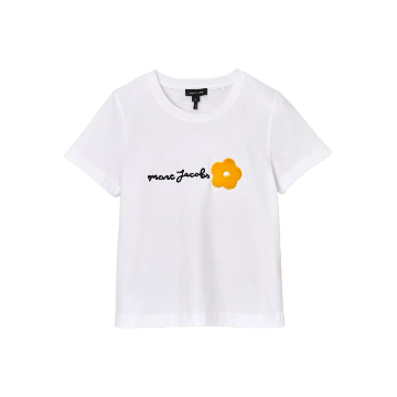 마크제이콥스 로고 플라워 아플리케 티셔츠 2F5RTP081C12100 T