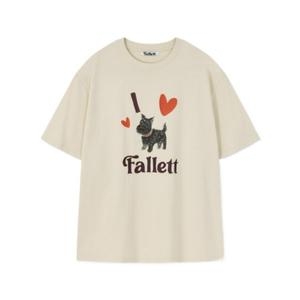 비케이브 팔렛 FALLETT 23일 배송 손희정 pick퍼피 드로잉 오버핏 반팔티 베이지 204848