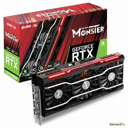 이엠텍 HV 지포스 RTX 2070 SUPER BLACK MONSTER OC D6 8GB_이미지