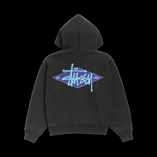 Basic Diamond Zip Hoodie 블랙 베이식 다이아몬드 후드 집업 892693