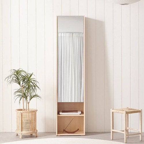 히트디자인 도어형 전신거울 수납 화장대 400_이미지