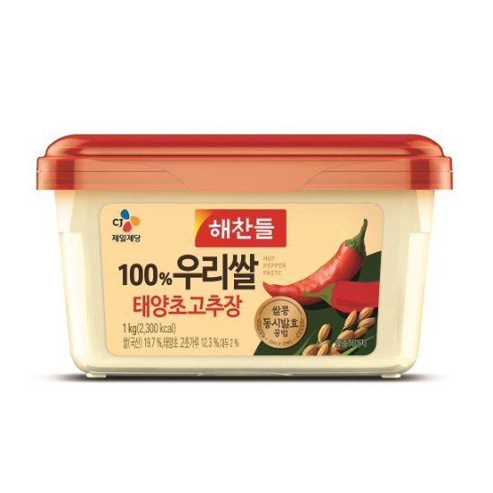 CJ제일제당 해찬들 100% 우리쌀 태양초고추장 1kg (2개)