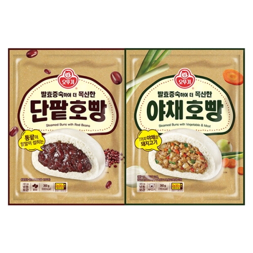 오뚜기 발효증숙 단팥호빵 360g + 야채호빵 360g_이미지