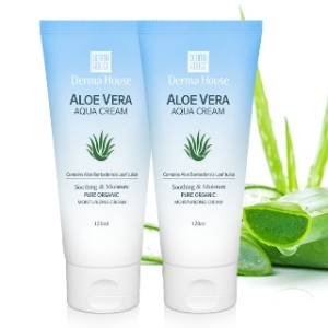 더마하우스 알로에베라 대용량 수분크림120mlx2개-수분공급 촉촉한피부 120ml 2개_이미지