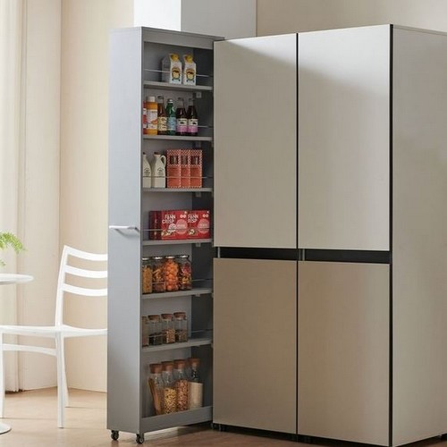 스코나 트리튼 슬라이딩 냉장고 틈새 주방 수납장 200