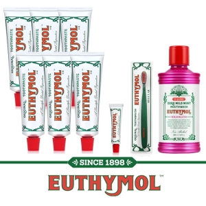 유시몰 오리지널 치약 120g 6개 + 20g 1개 + 스퀴저 1개 + 마일드가글이미지입니다. 누르면 해당 게시물로 새창이동합니다.