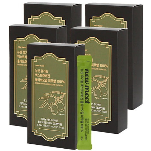 뉴밋 유기농 엑스트라버진 올리브오일 피쿠알 112ml (8ml x 14포) (5개)_이미지