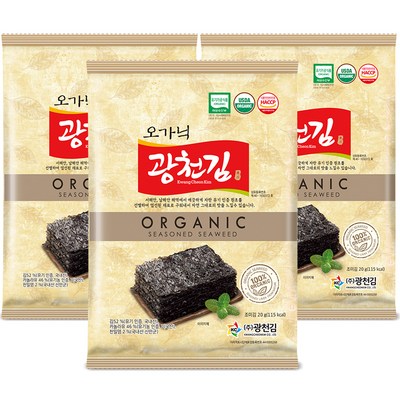 광천김 오가닉 20g 3개