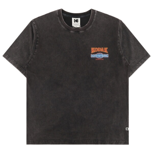 코닥 스노우 워싱 그래픽 반팔 티셔츠 K6223LRS11BLK_이미지