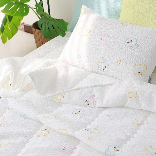 아망떼 삐약이 시어서커 리플 여름 차렵이불 (슈퍼싱글 SS)_이미지