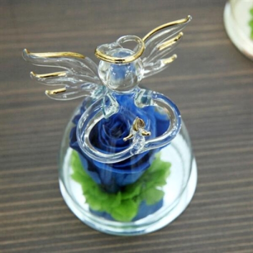 제세코퍼레이션 장미를 품은 유리 천사 레드_이미지