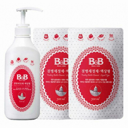 보령메디앙스 B&B 젖병세정제 액상형 600ml + 리필 500ml (본품1개+리필2개)