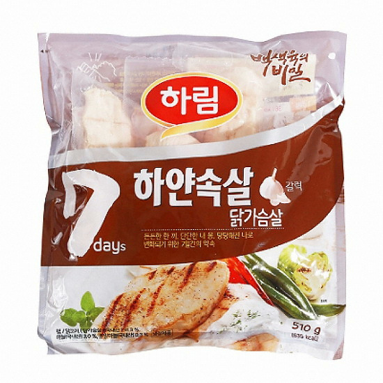 하림  하얀속살 닭가슴살 갈릭 510g (1개)