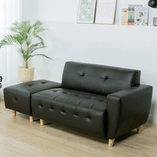 에보니아 웬디 라텍스폼 가죽소파 2인용