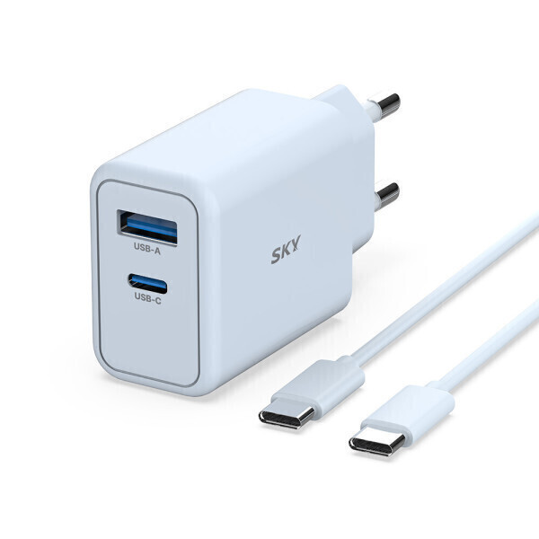 스카이랩 스카이 SKY 필 GaN 25W 초고속 충전기+C to C 40W 충전 케이블 1세트이미지입니다. 누르면 해당 게시물로 새창이동합니다.