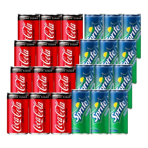 코카콜라음료 코카콜라 제로 190ml + 스프라이트 190ml (24개)_이미지